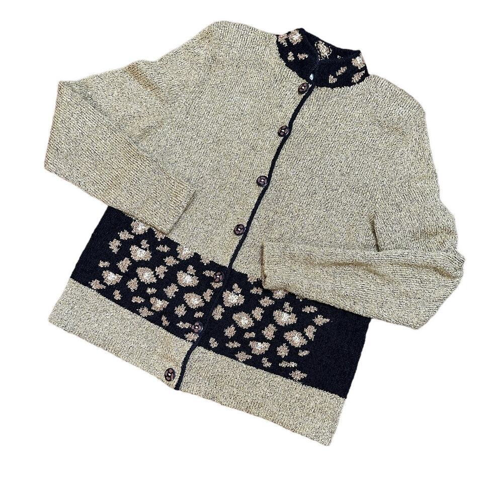 Vintage Y2K South Cotton Hand Loomed Button Jacket Grannycore Cottagecore 90s